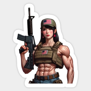 Tactical Girl Sticker